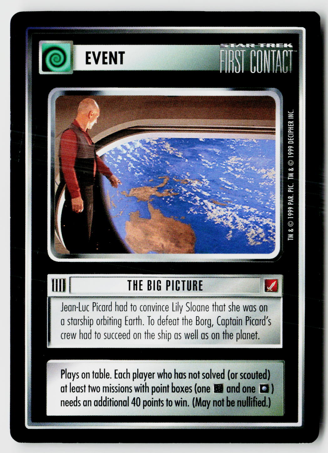 Star Trek The Next Generation CCG | Blaze of Glory | The Big Picture | Uncommon