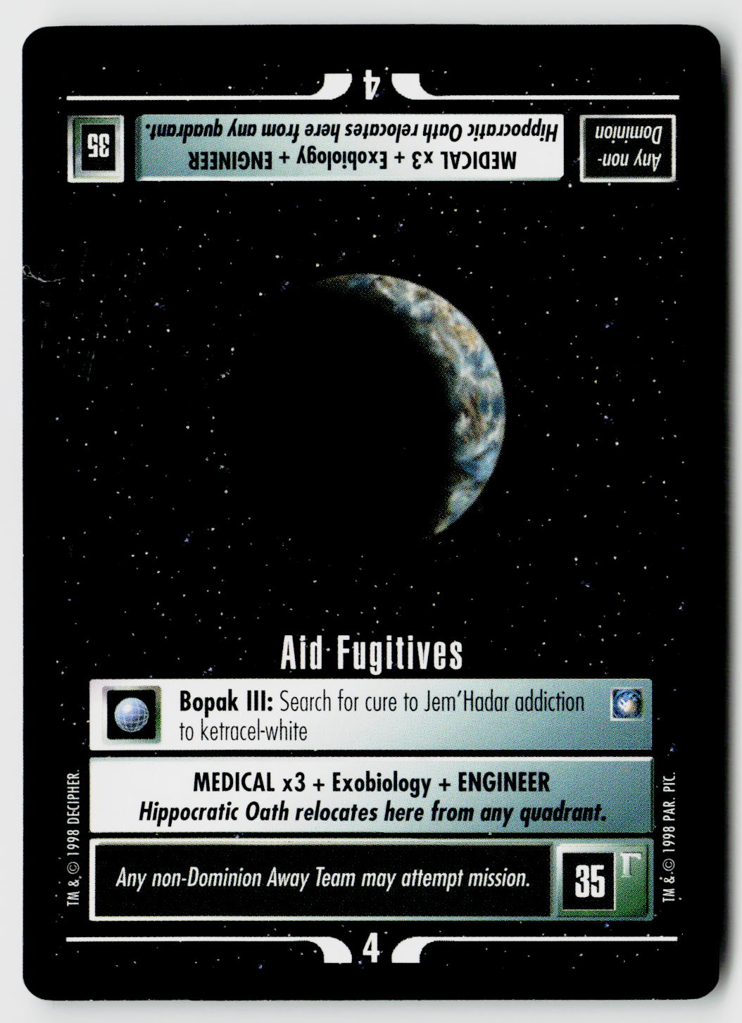 Star Trek The Next Generation CCG | Deep Space 9 | Aid Fugitives | Rare