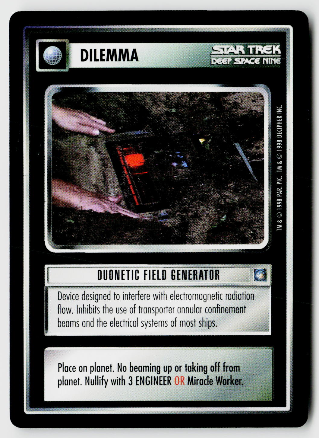 Star Trek The Next Generation CCG | Deep Space 9 | Duonetic Field Generator | Uncommon