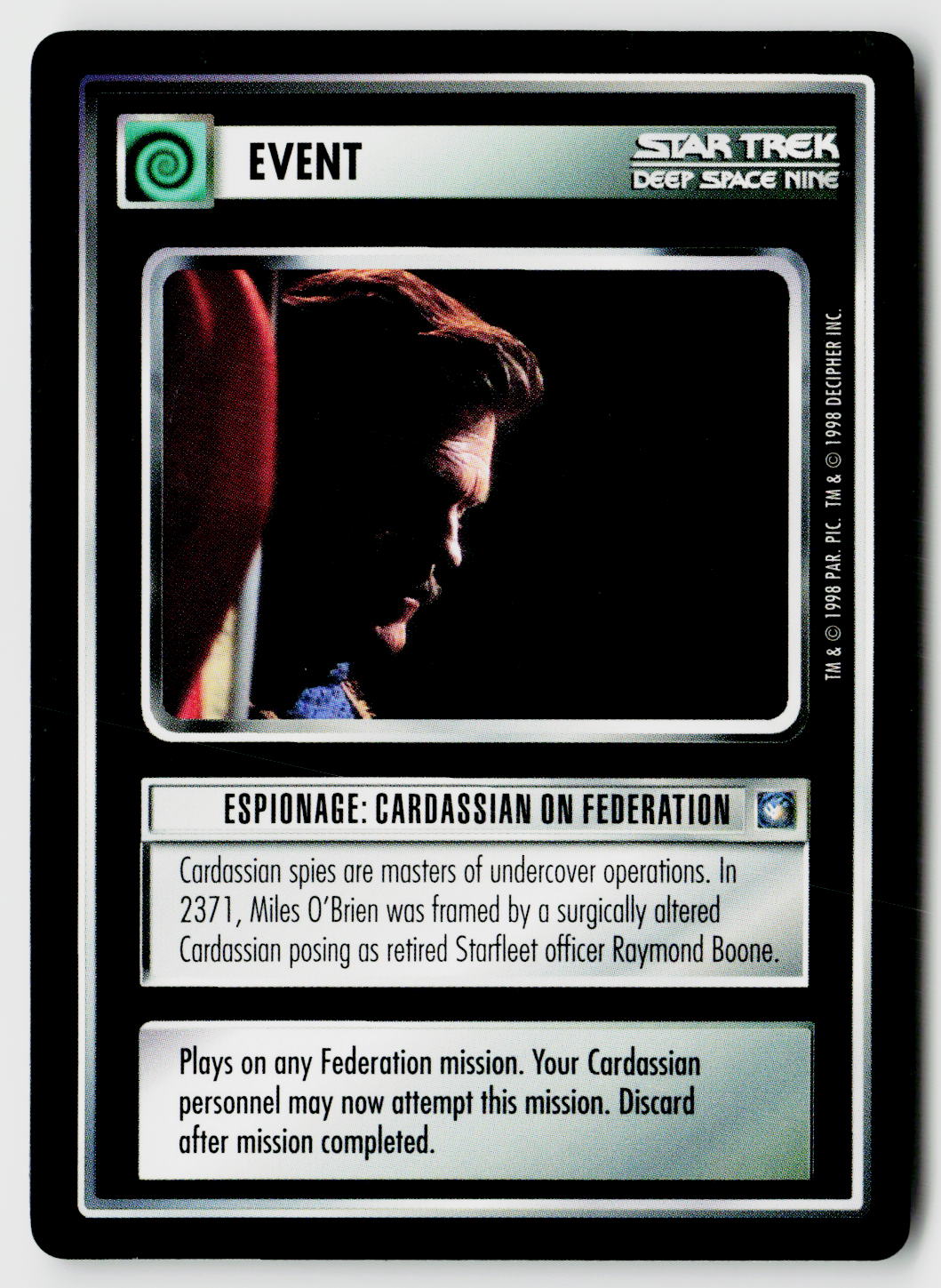 Star Trek The Next Generation CCG | Deep Space 9 | Espionage: Cardassian on Federation | Uncommon