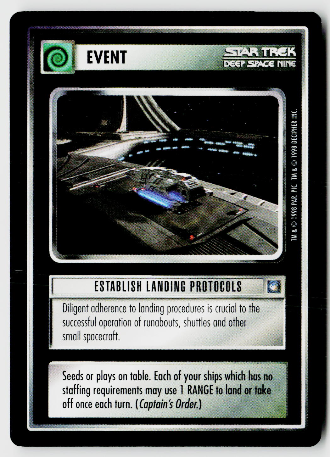 Star Trek The Next Generation CCG | Deep Space 9 | Establish Landing Protocols | Common