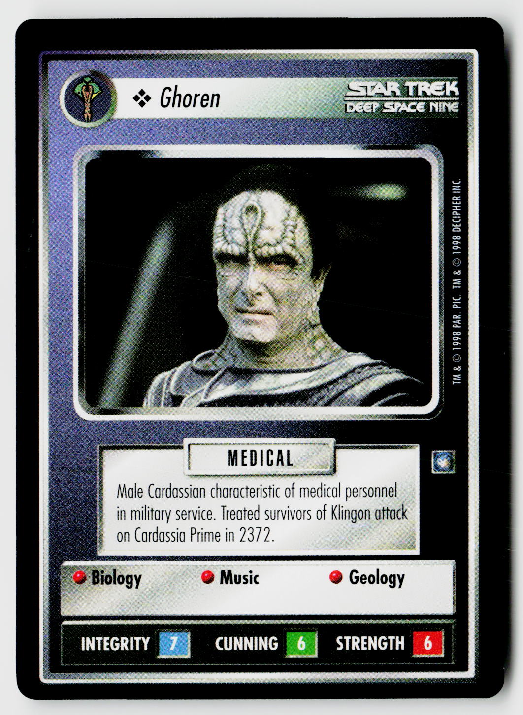Star Trek The Next Generation CCG | Deep Space 9 | Ghoren | Common