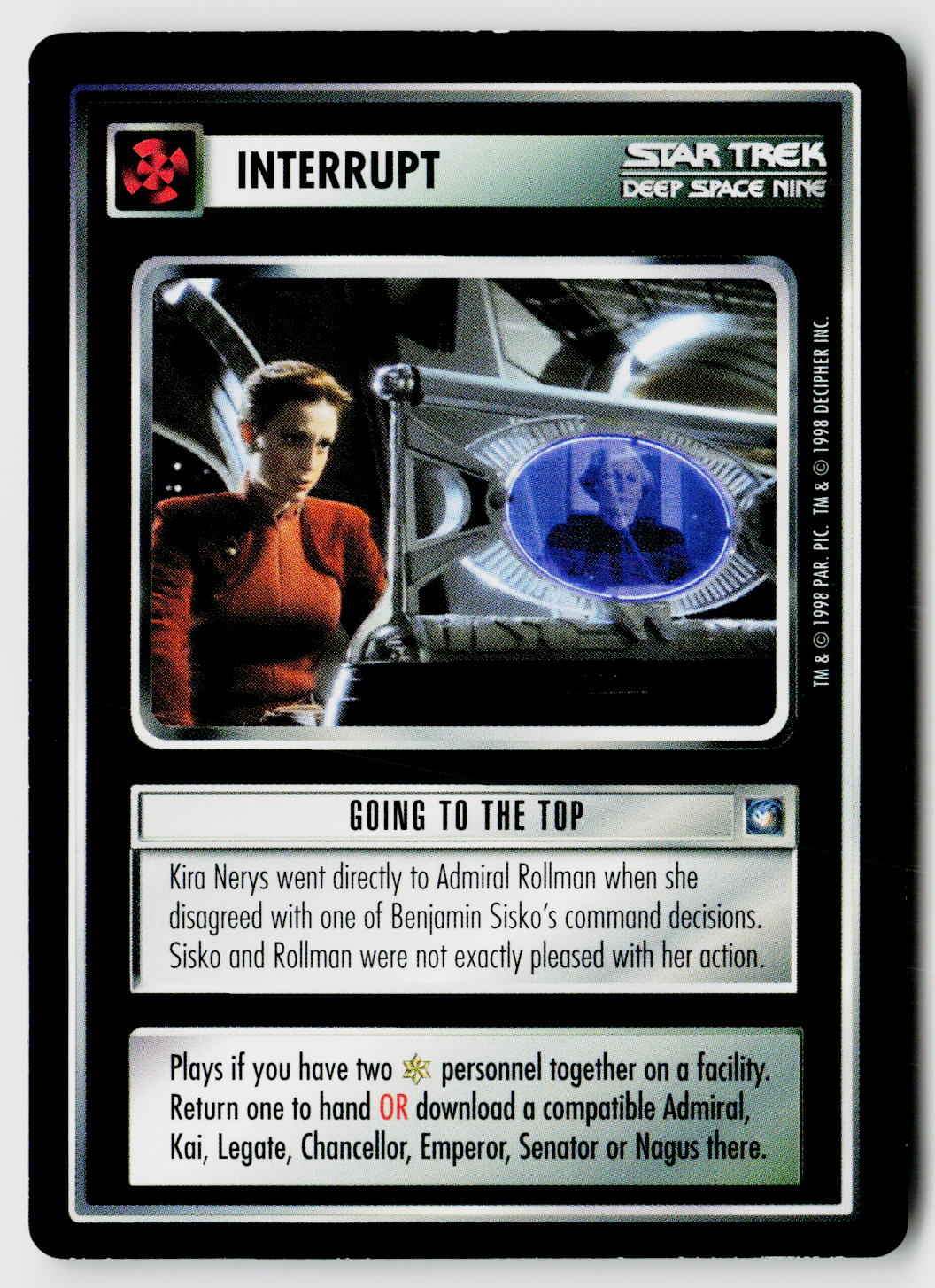 Star Trek The Next Generation CCG | Deep Space 9 | Going to the Top | Rare