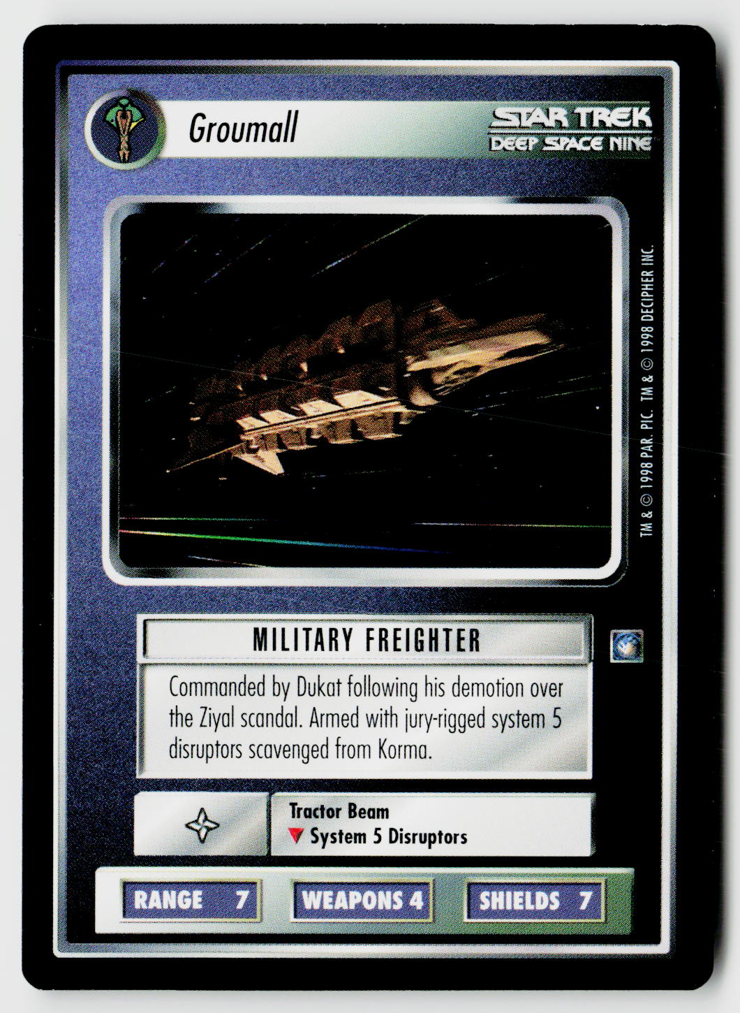 Star Trek The Next Generation CCG | Deep Space 9 | Groumall | Rare