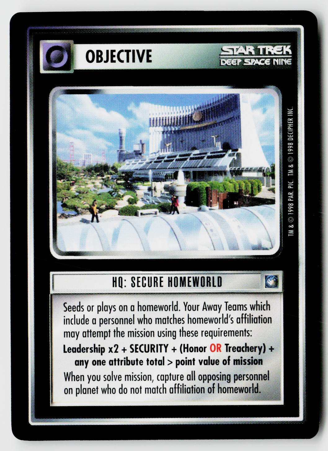 Star Trek The Next Generation CCG | Deep Space 9 | HQ: Secure Homeworld | Uncommon