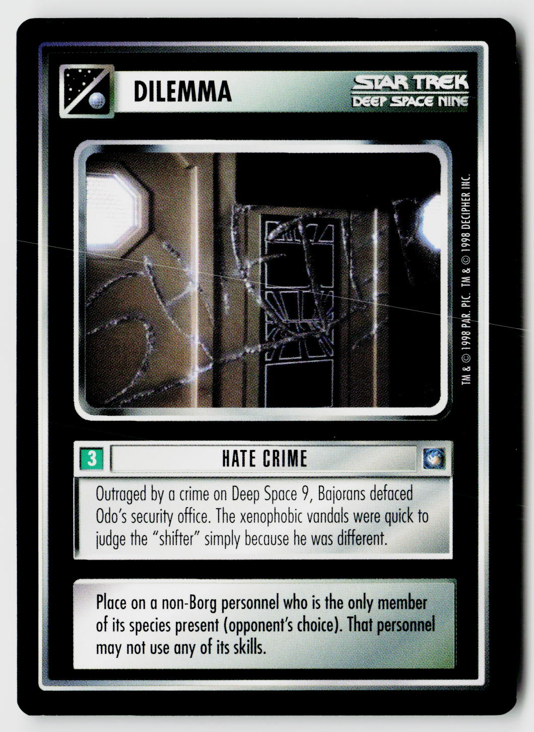 Star Trek The Next Generation CCG | Deep Space 9 | Hate Crime | Uncommon