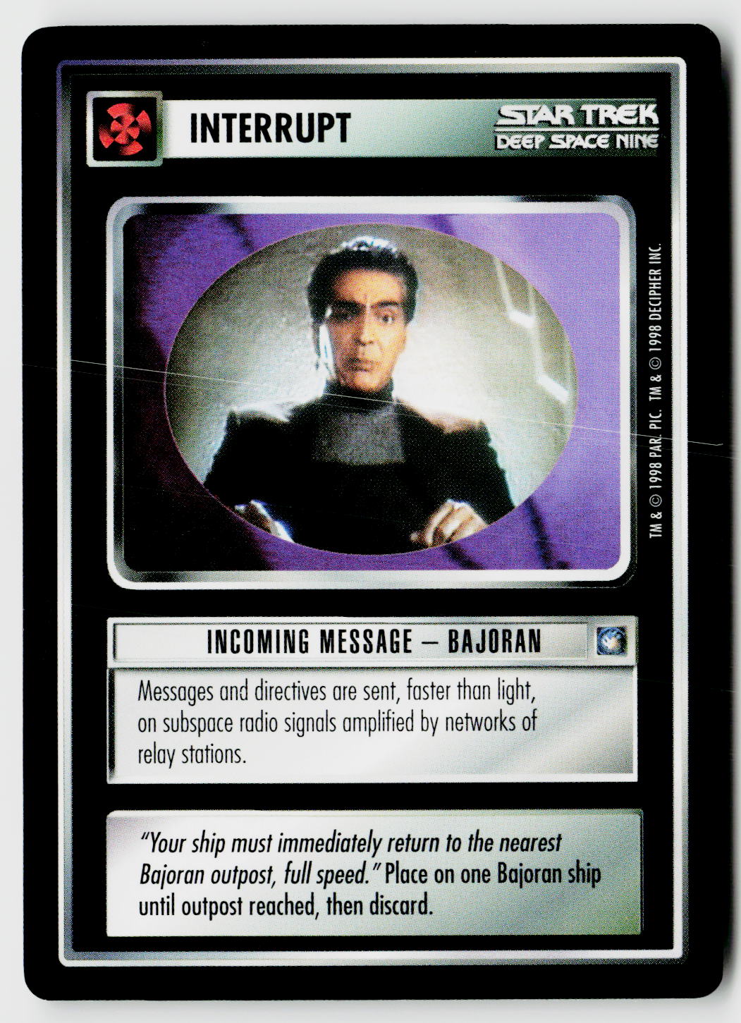 Star Trek The Next Generation CCG | Deep Space 9 | Incoming Message - Bajoran | Uncommon
