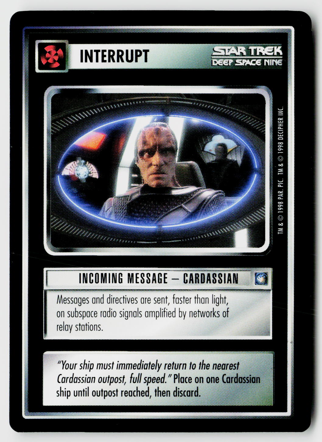 Star Trek The Next Generation CCG | Deep Space 9 | Incoming Message - Cardassian | Uncommon