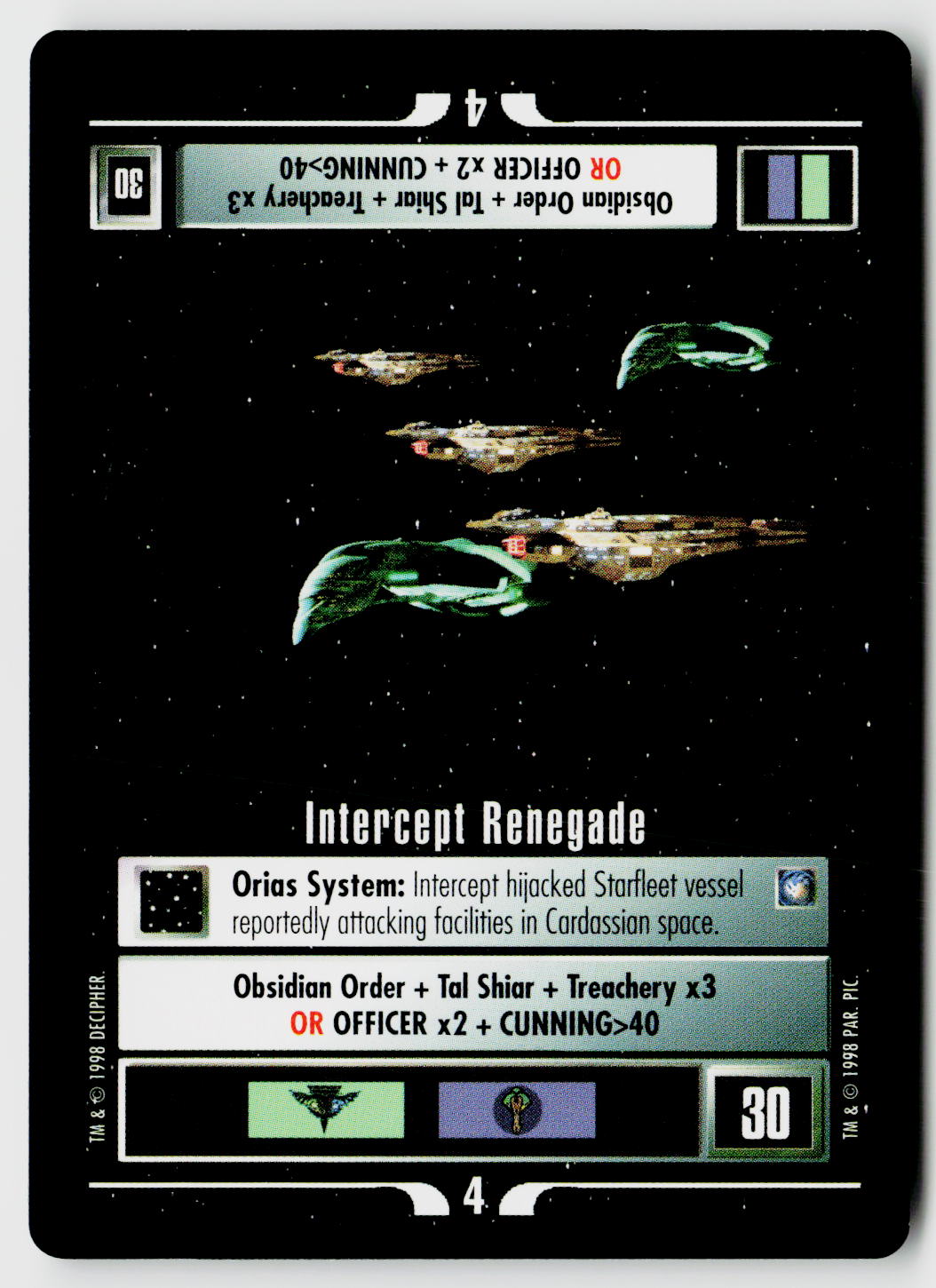 Star Trek The Next Generation CCG | Deep Space 9 | Intercept Renegade | Starter