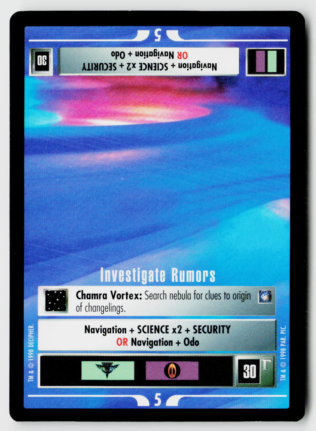 Star Trek The Next Generation CCG | Deep Space 9 | Investigate Rumors | Rare