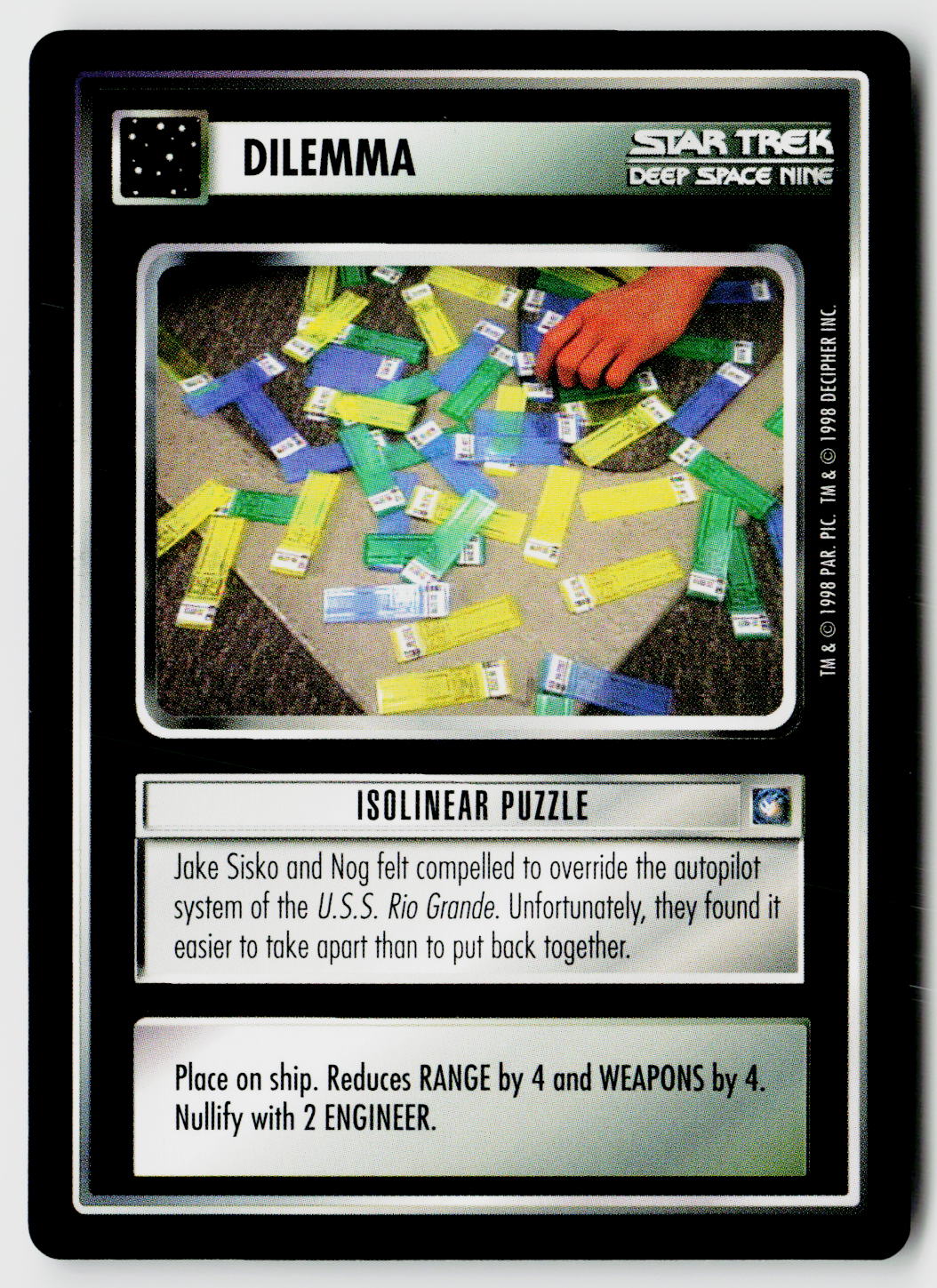 Star Trek The Next Generation CCG | Deep Space 9 | Isolinear Puzzle | Common