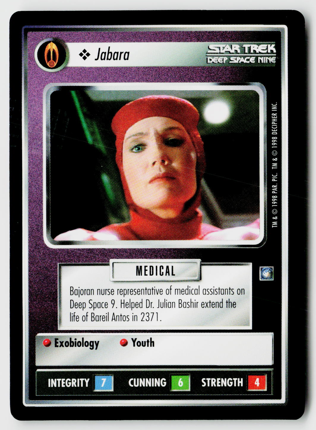 Star Trek The Next Generation CCG | Deep Space 9 | Jabara | Uncommon