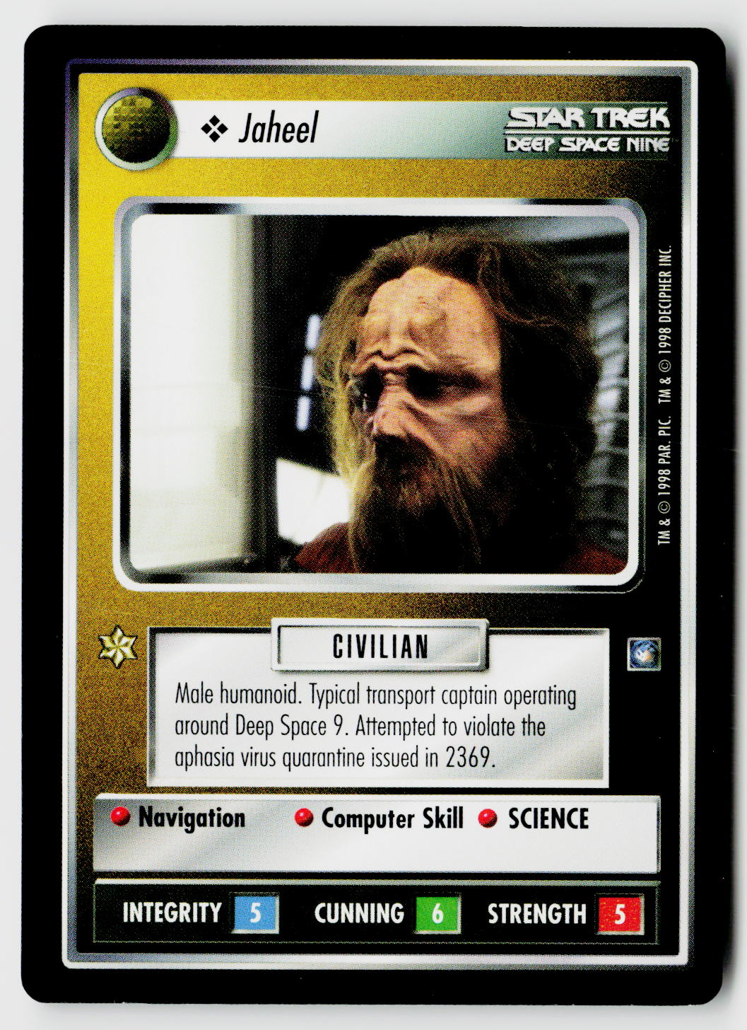 Star Trek The Next Generation CCG | Deep Space 9 | Jaheel | Common