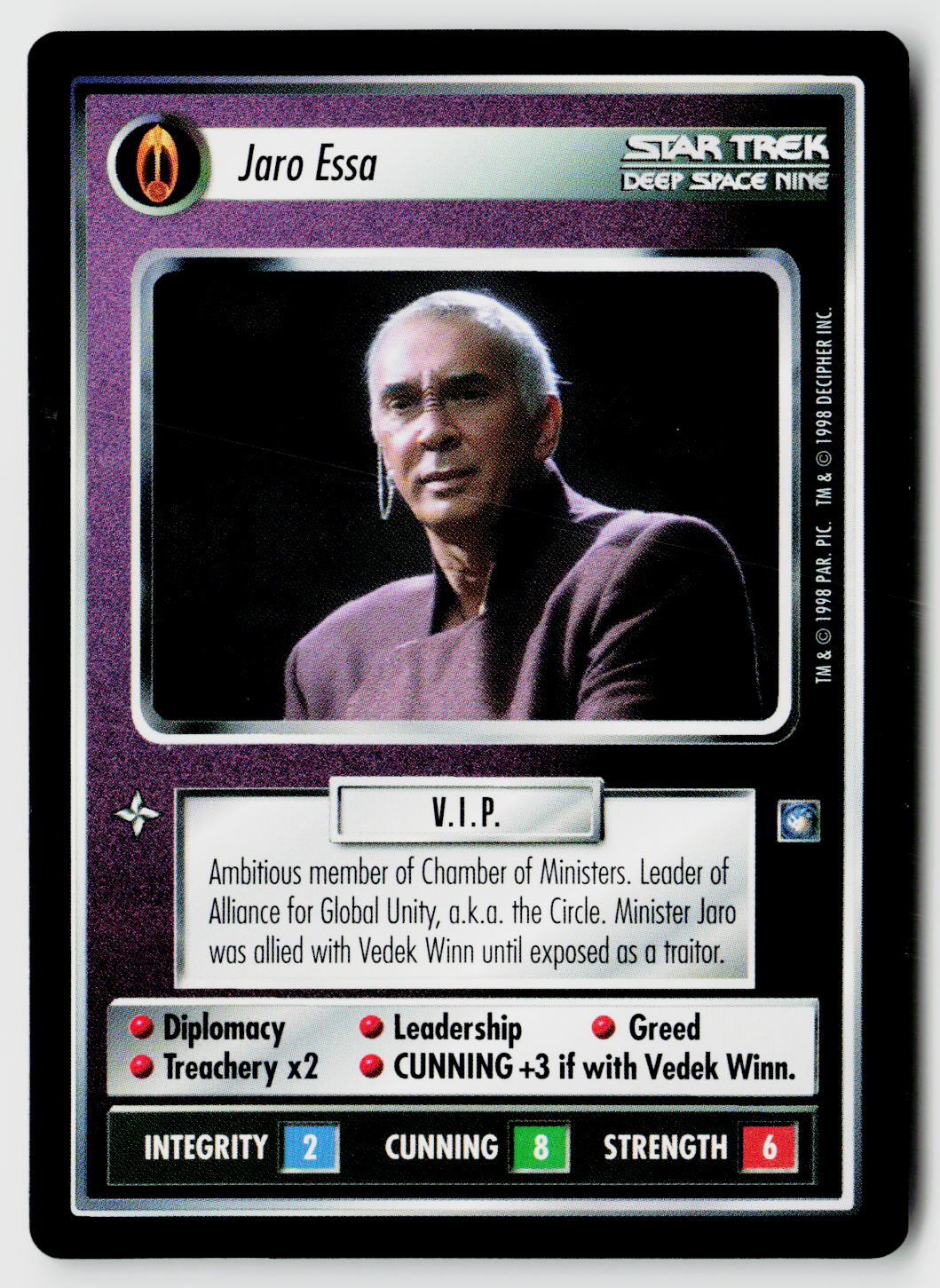 Star Trek The Next Generation CCG | Deep Space 9 | Jaro Essa | Rare