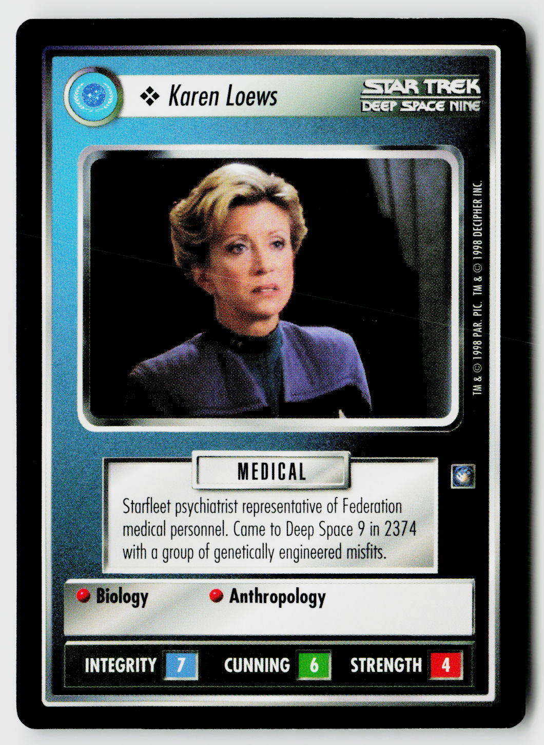 Star Trek The Next Generation CCG | Deep Space 9 | Karen Loews | Common