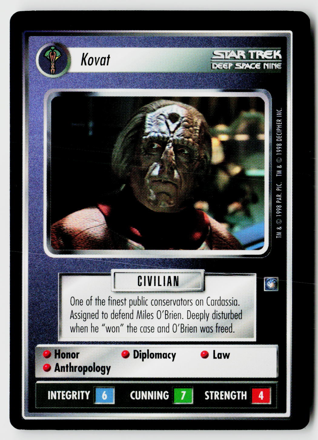 Star Trek The Next Generation CCG | Deep Space 9 | Kovat | Rare