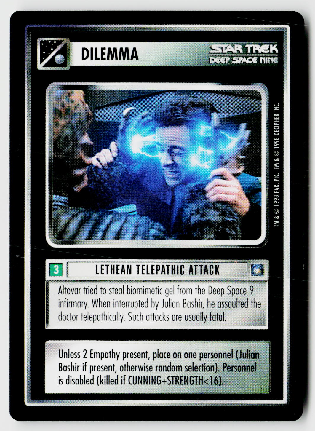 Star Trek The Next Generation CCG | Deep Space 9 | Lethean Telepathic Attack | Uncommon