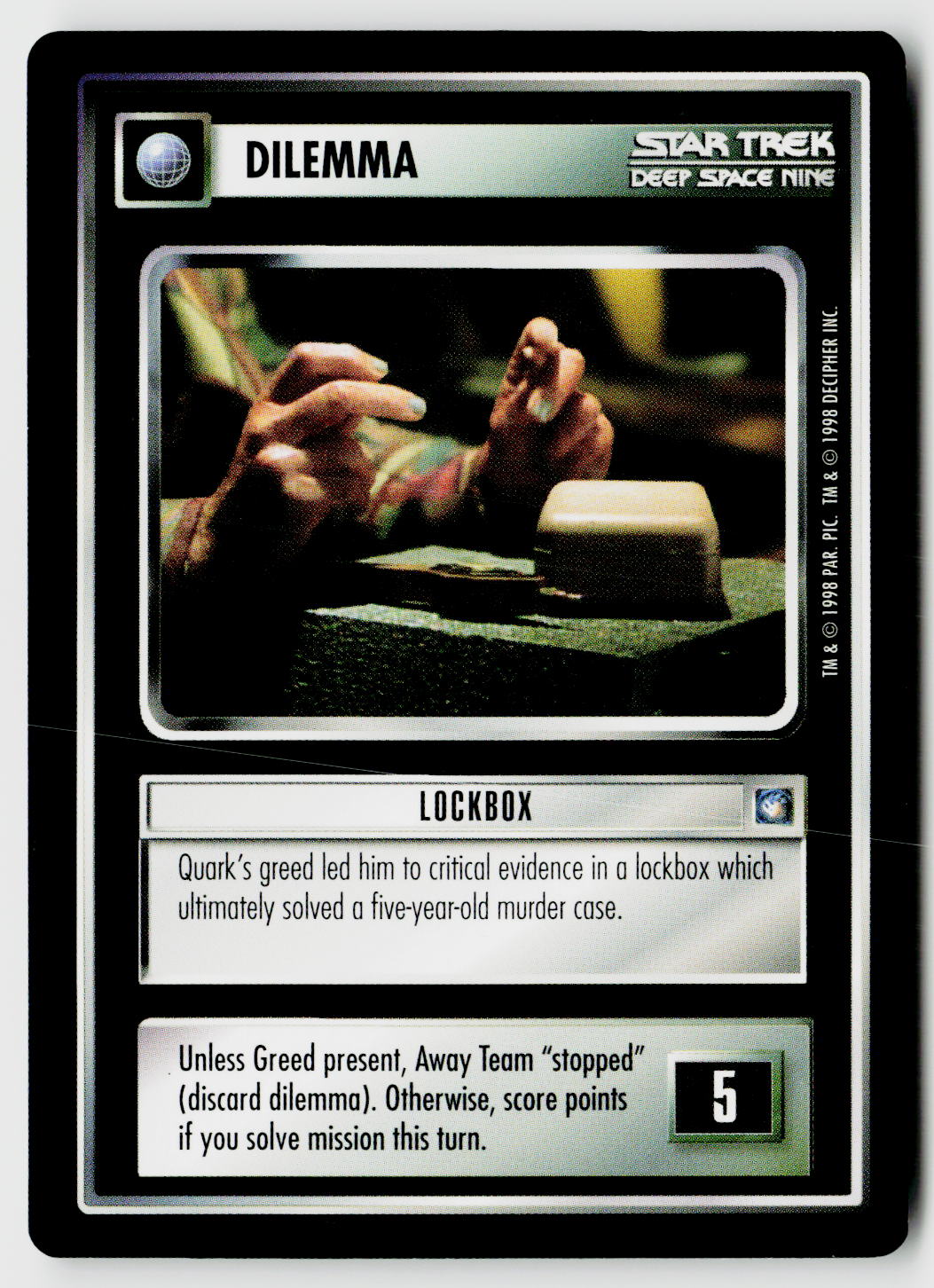 Star Trek The Next Generation CCG | Deep Space 9 | Lockbox | Common