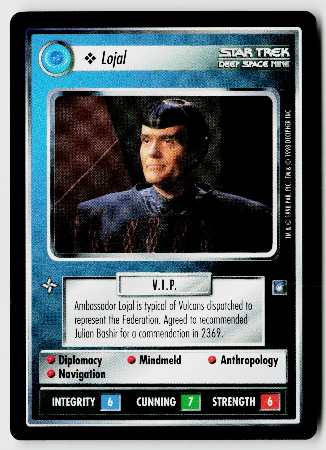 Star Trek The Next Generation CCG | Deep Space 9 | Lojal | Common