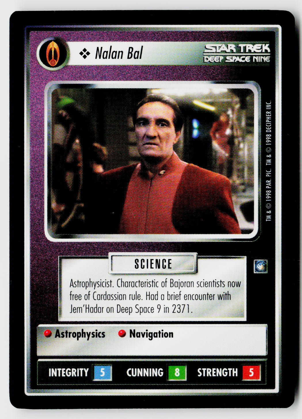 Star Trek The Next Generation CCG | Deep Space 9 | Nalan Bal | Common
