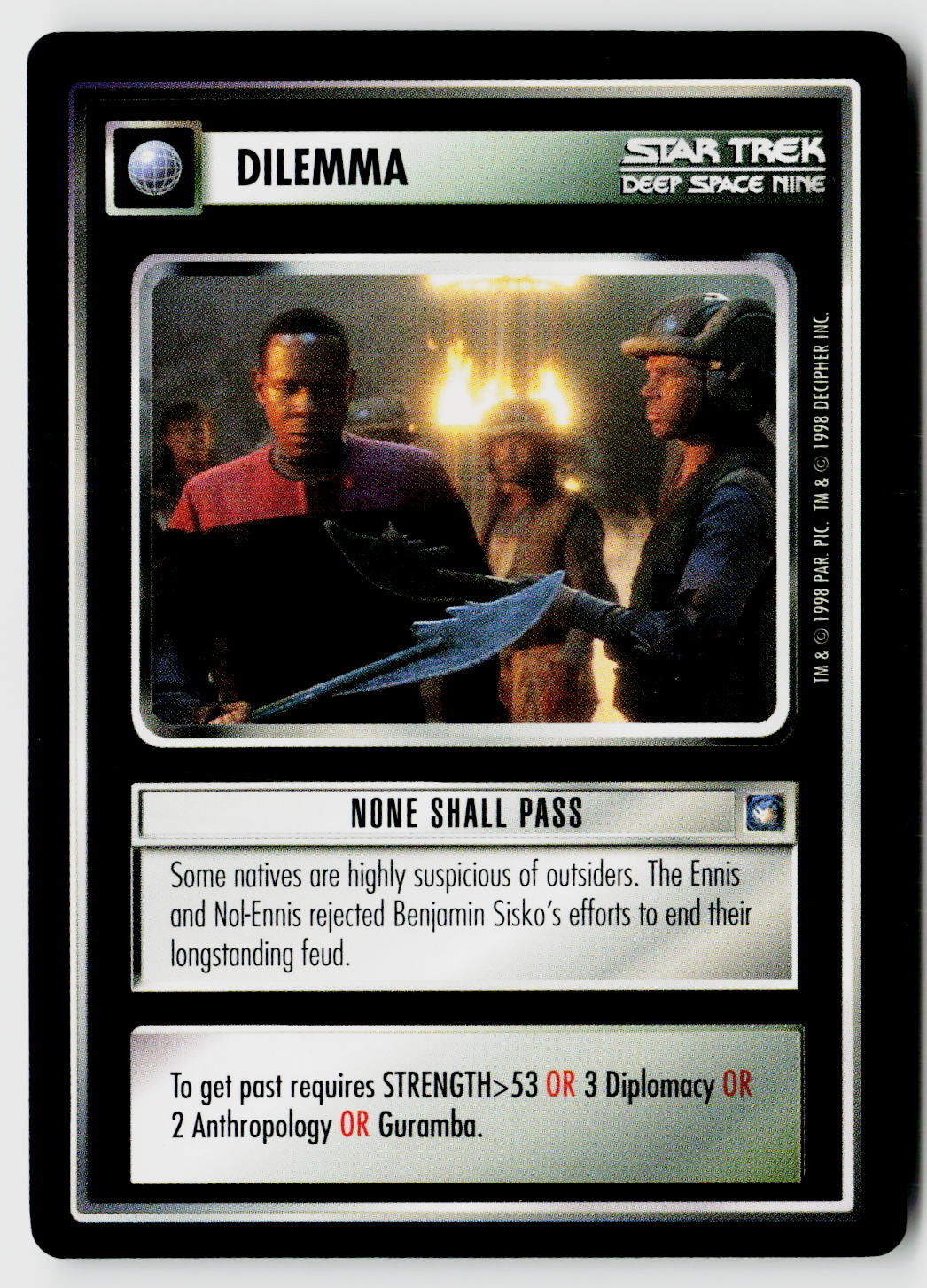 Star Trek The Next Generation CCG | Deep Space 9 | None Shall Pass | Common