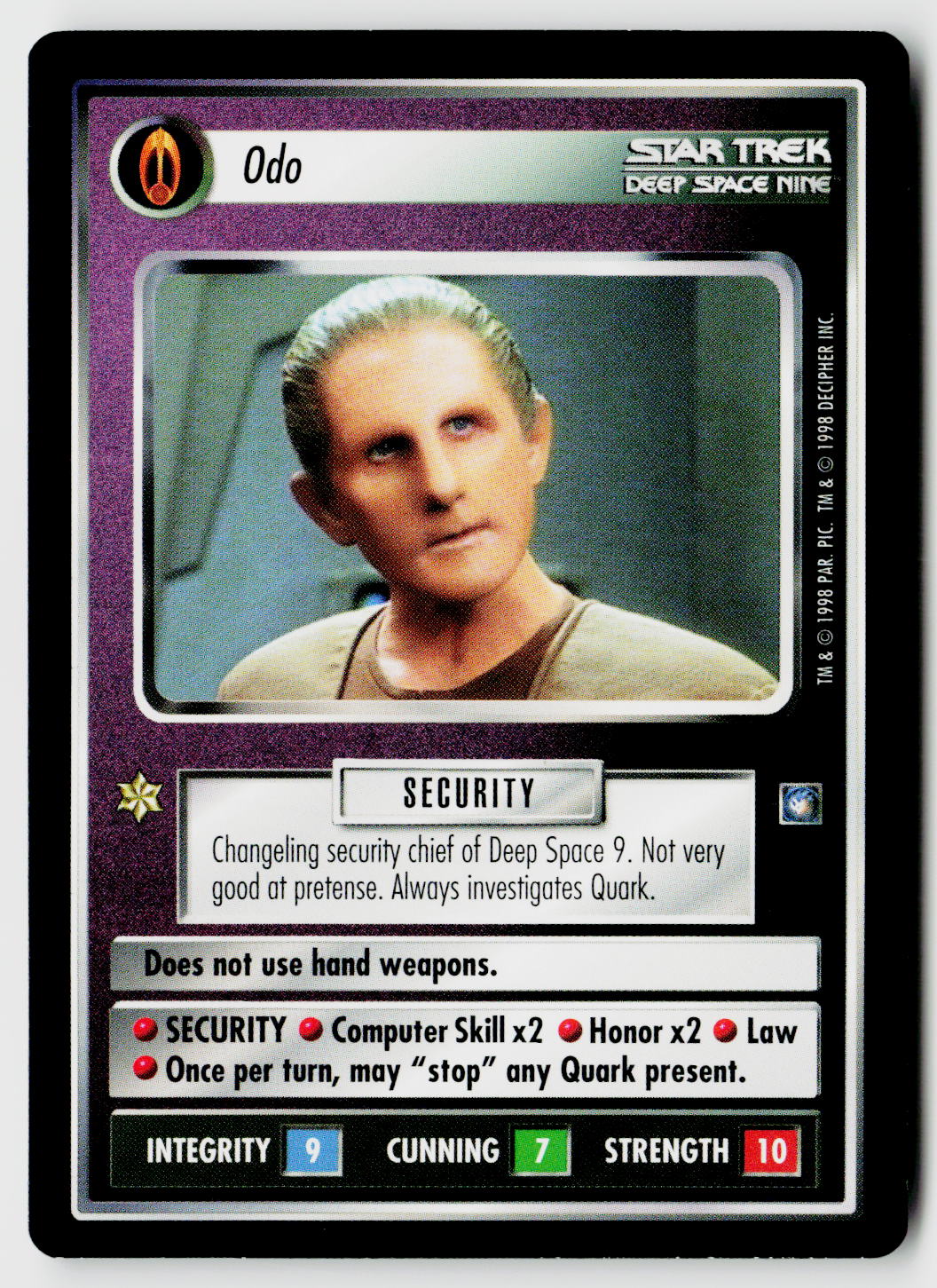 Star Trek The Next Generation CCG | Deep Space 9 | Odo | Rare