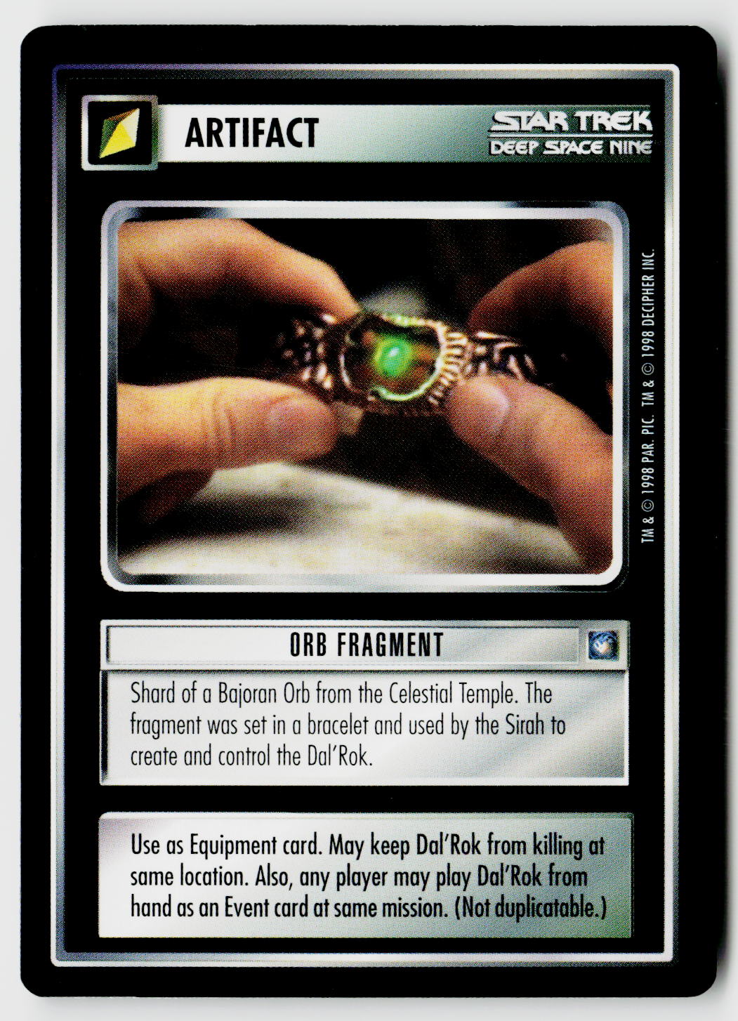 Star Trek The Next Generation CCG | Deep Space 9 | Orb Fragment | Rare