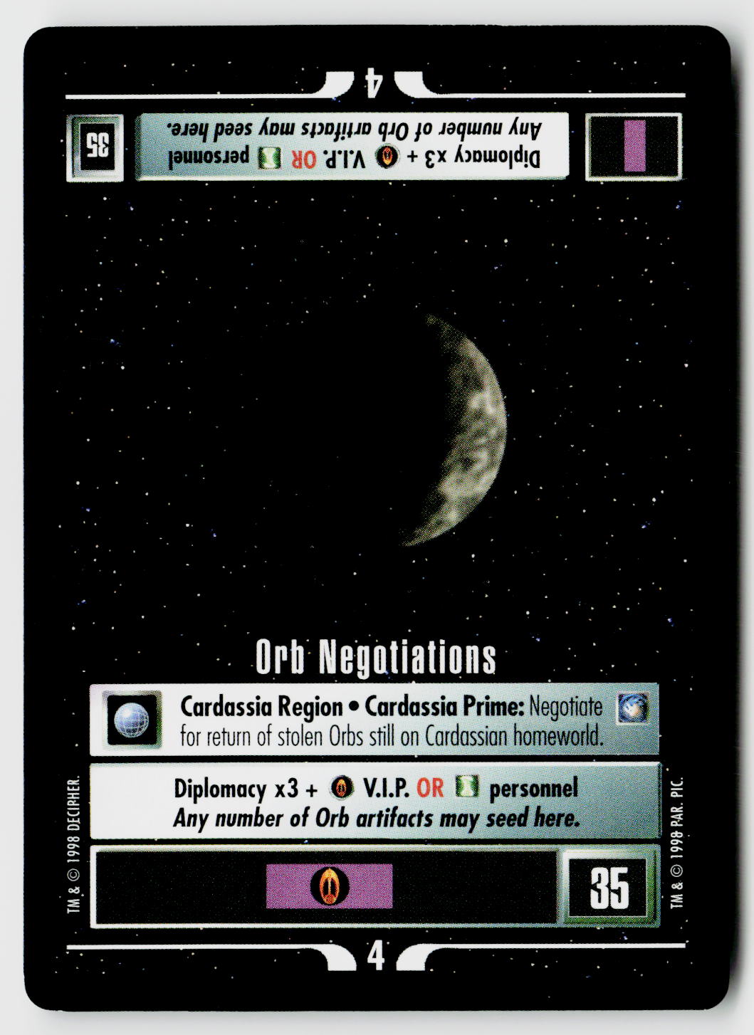 Star Trek The Next Generation CCG | Deep Space 9 | Orb Negotiations | Uncommon