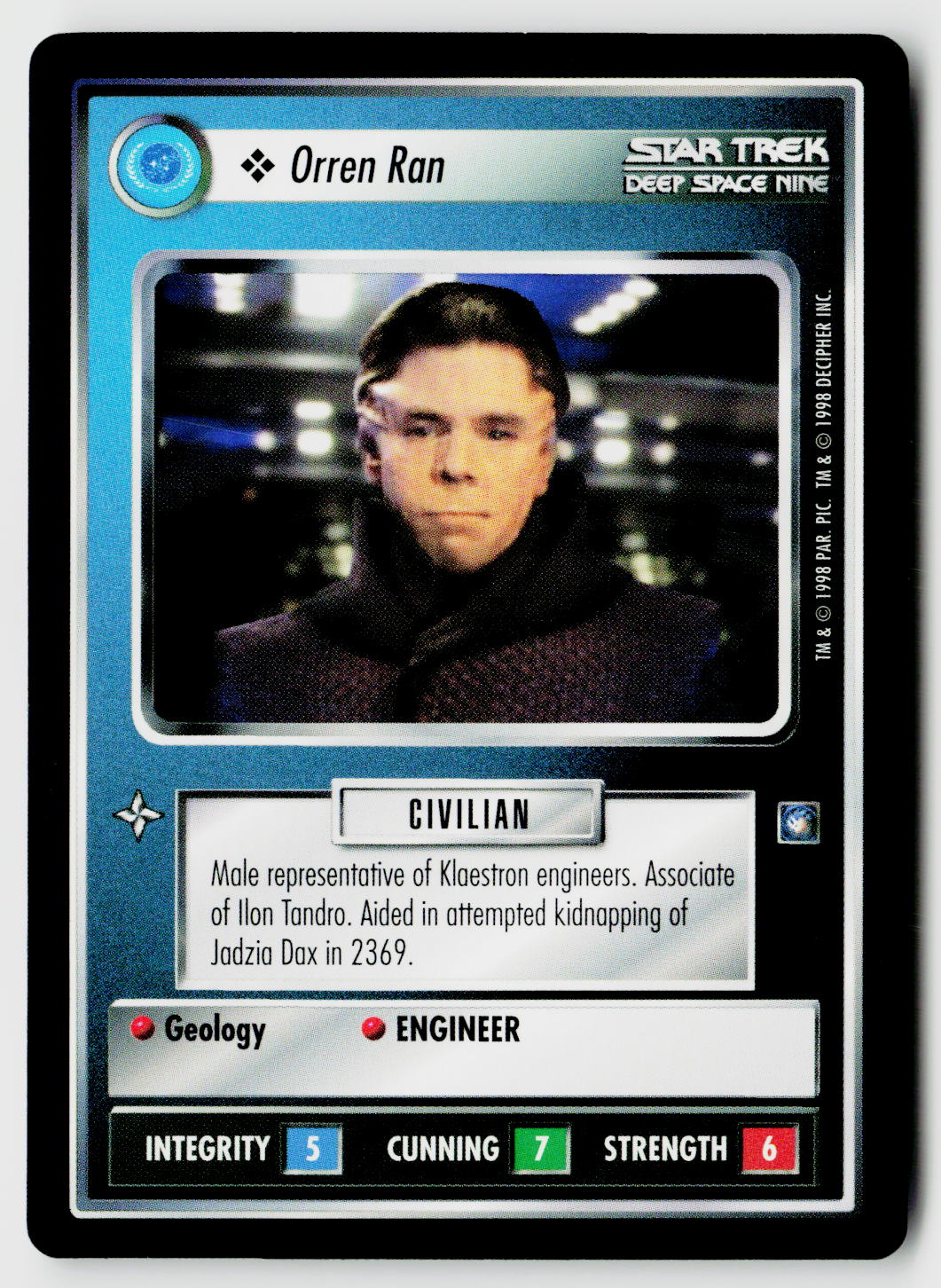 Star Trek The Next Generation CCG | Deep Space 9 | Orren Ran | Common
