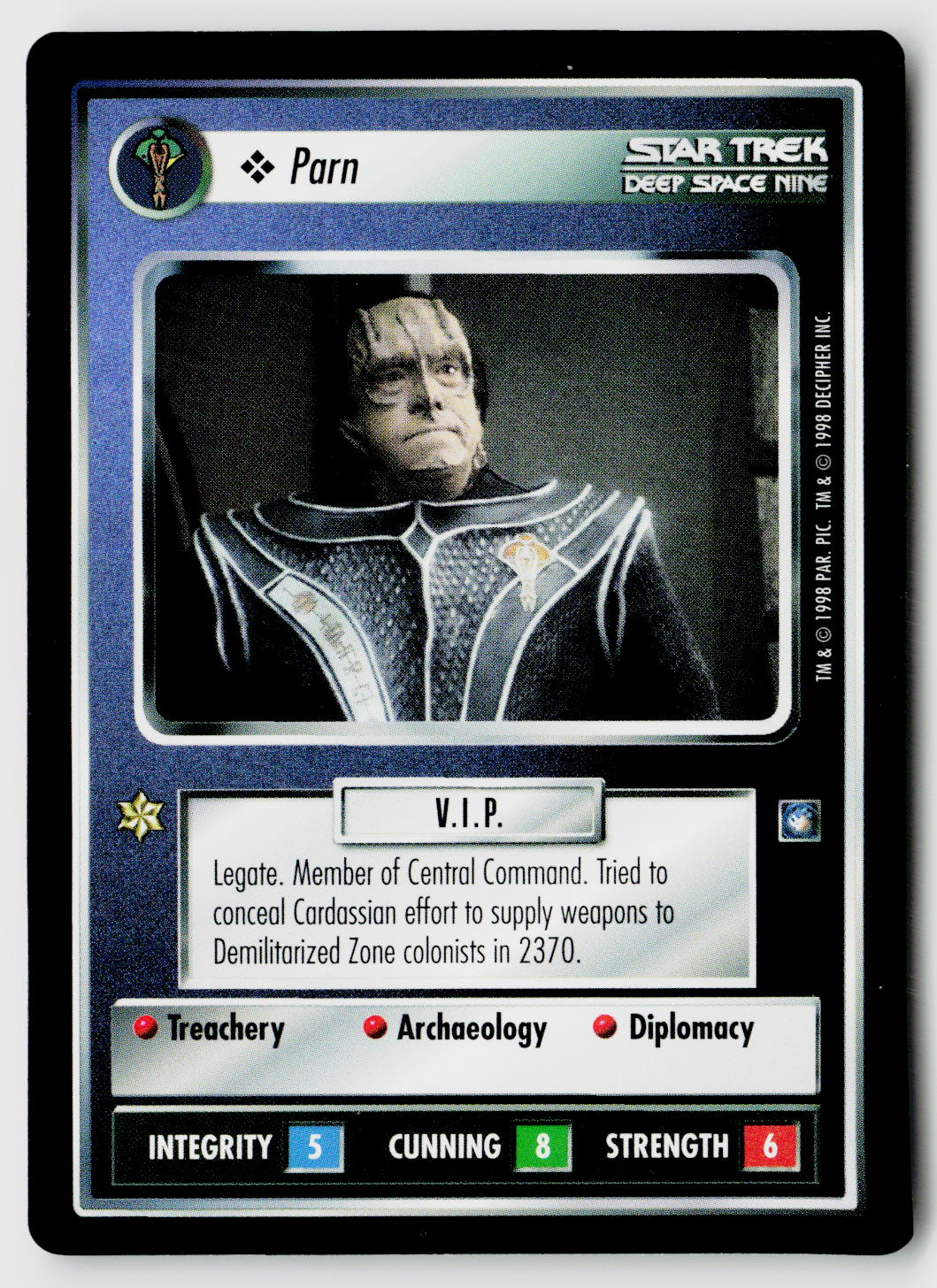 Star Trek The Next Generation CCG | Deep Space 9 | Parn | Common