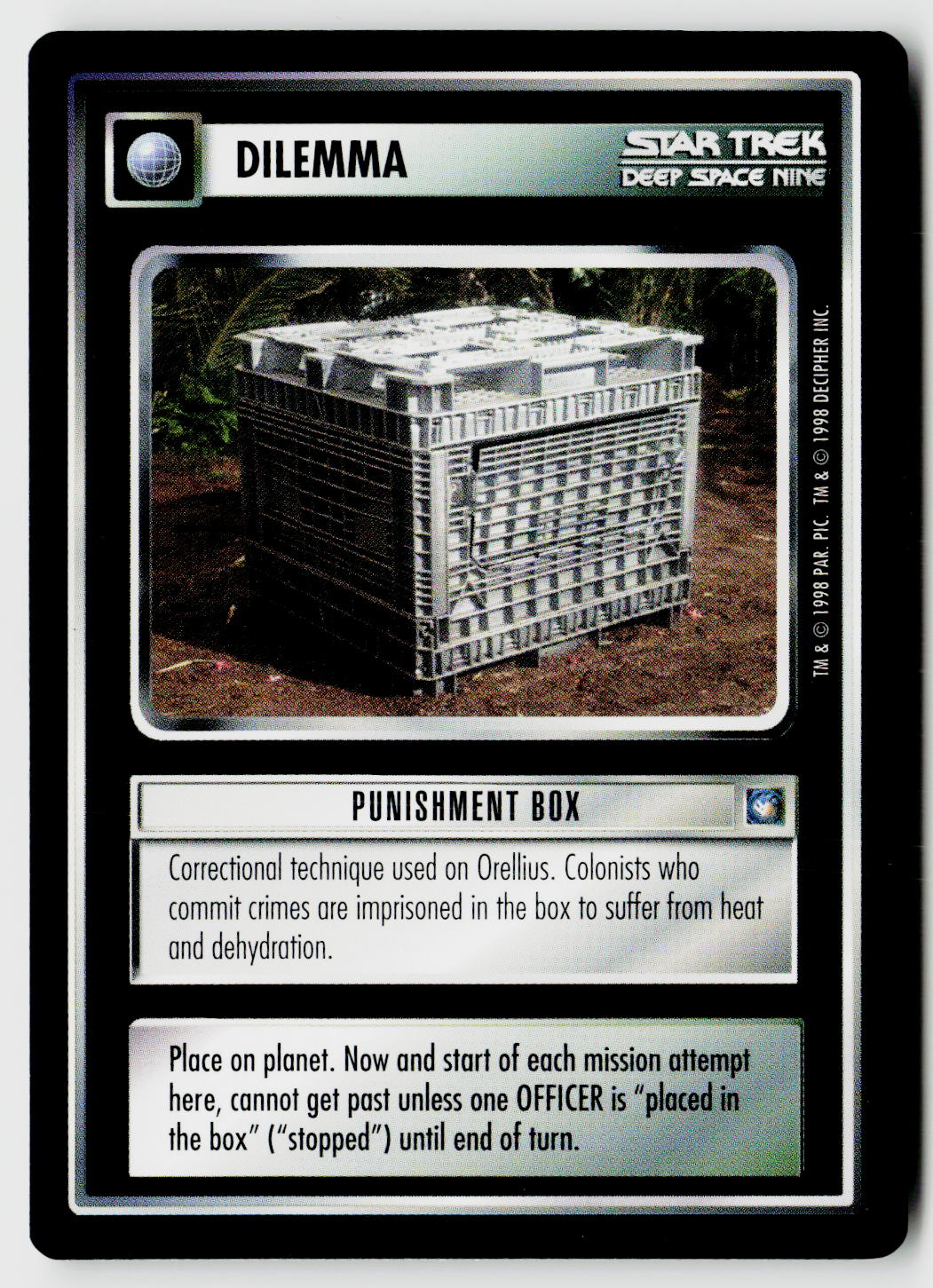 Star Trek The Next Generation CCG | Deep Space 9 | Punishment Box | Uncommon