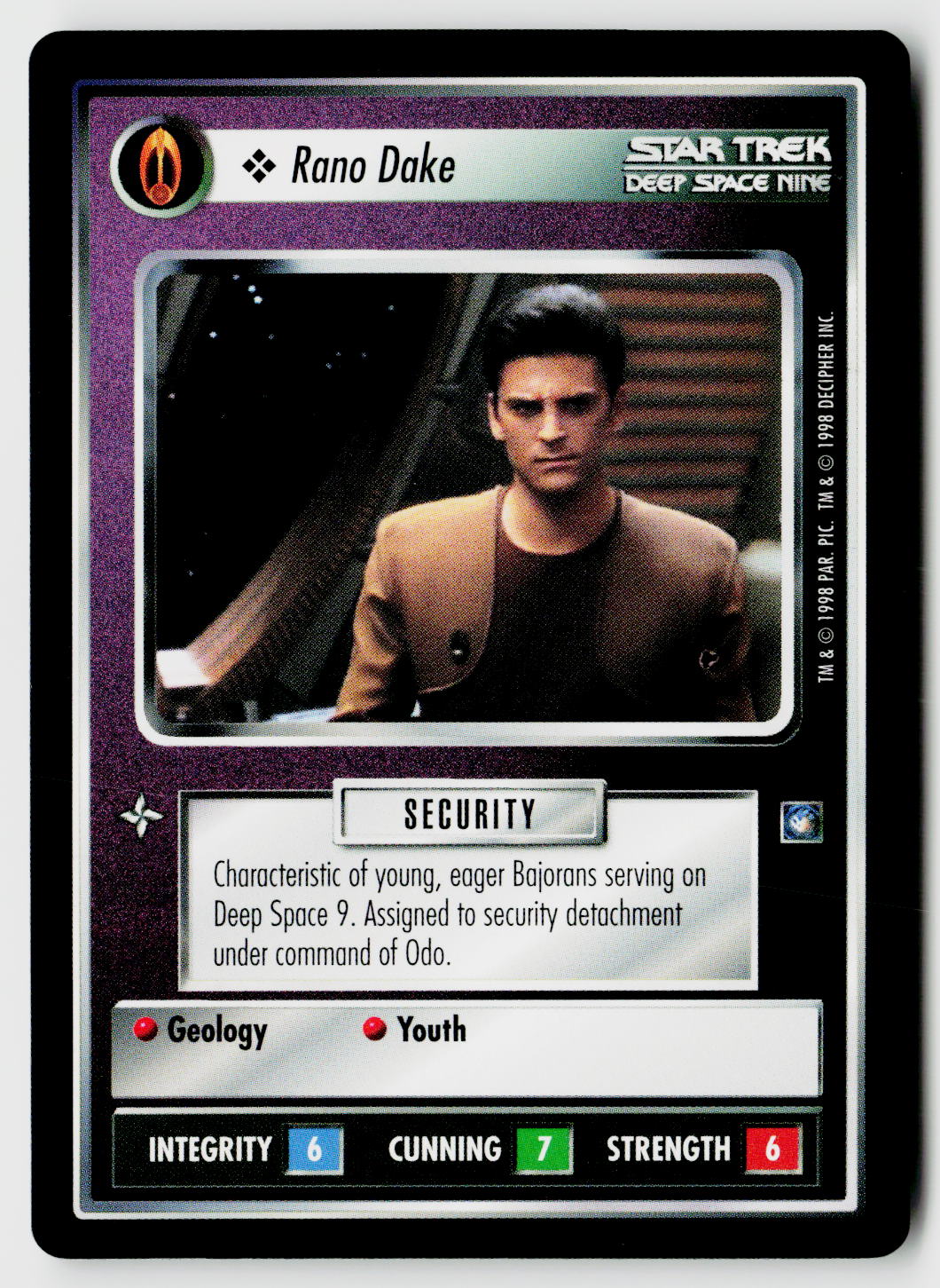 Star Trek The Next Generation CCG | Deep Space 9 | Rano Dake | Common