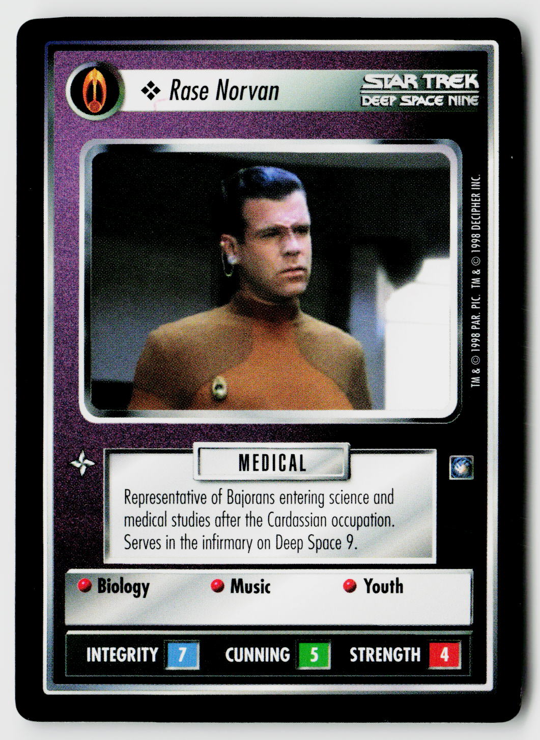 Star Trek The Next Generation CCG | Deep Space 9 | Rase Norvan | Common