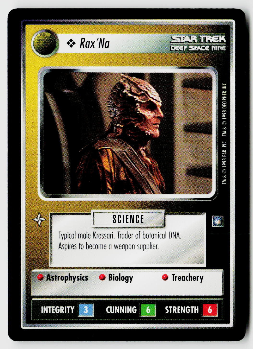Star Trek The Next Generation CCG | Deep Space 9 | Rax'Na | Common