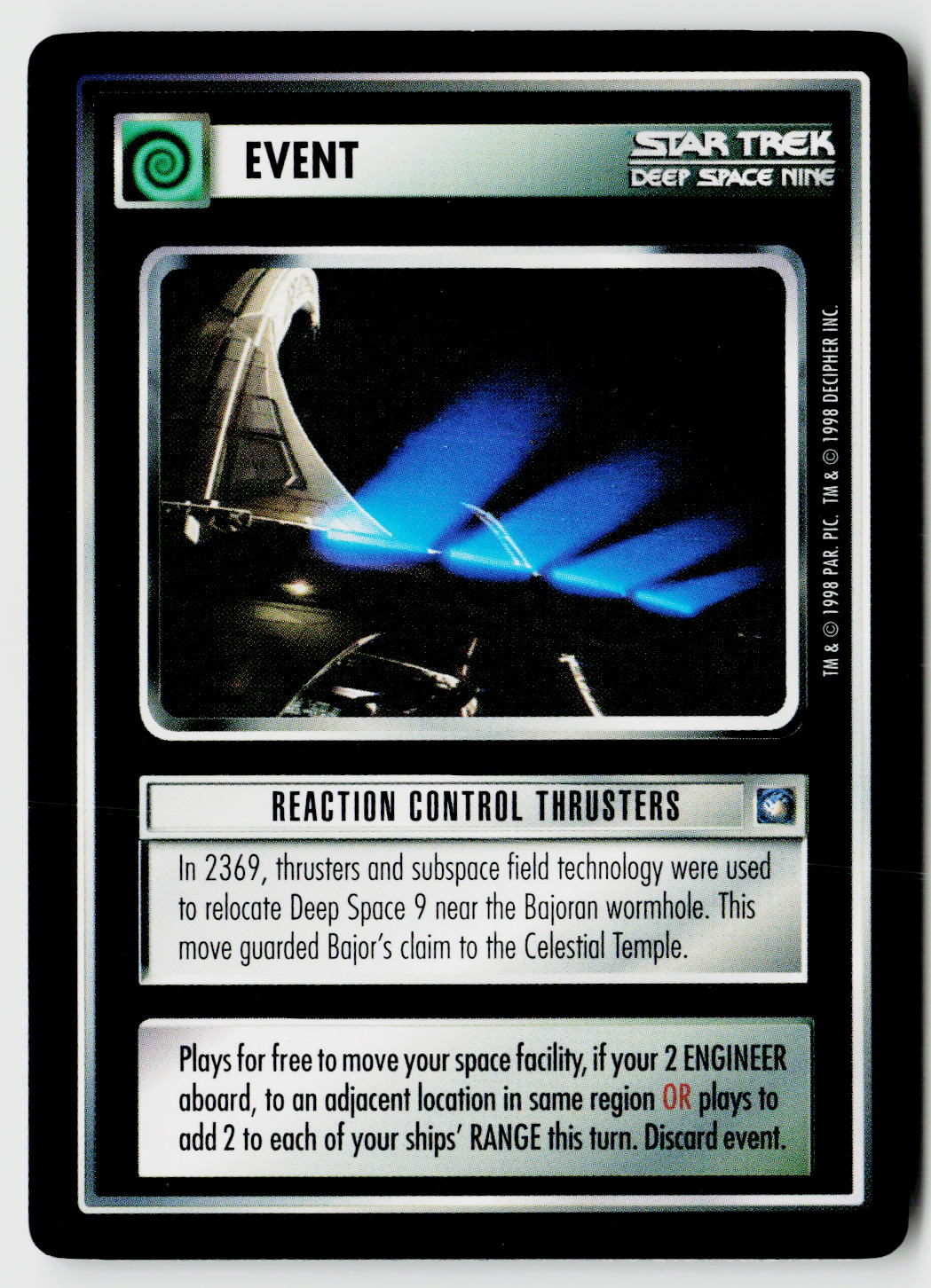Star Trek The Next Generation CCG | Deep Space 9 | Reaction Control Thrusters | Common