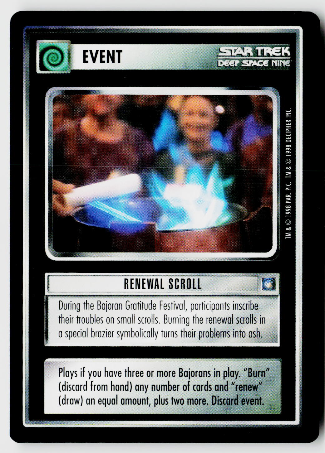Star Trek The Next Generation CCG | Deep Space 9 | Renewal Scroll | Uncommon