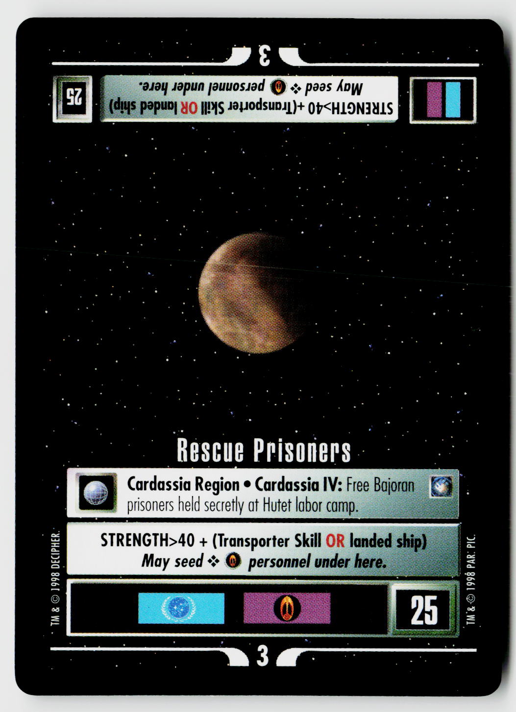 Star Trek The Next Generation CCG | Deep Space 9 | Rescue Prisoners | Starter