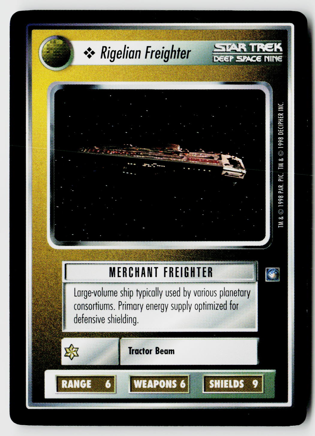 Star Trek The Next Generation CCG | Deep Space 9 | Rigelian Freighter | Common