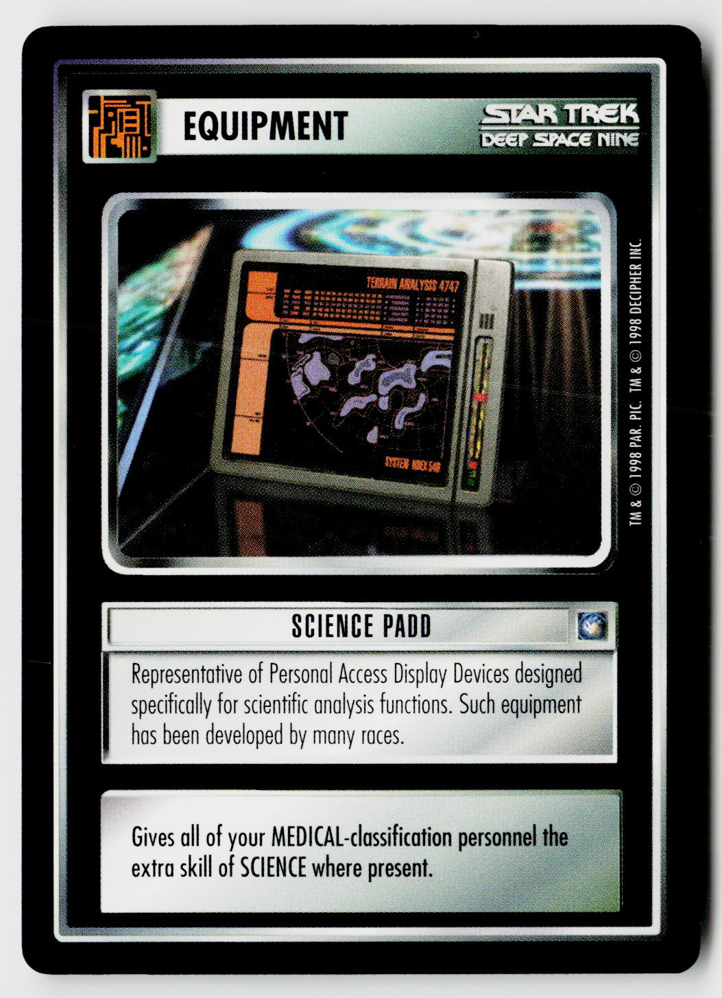 Star Trek The Next Generation CCG | Deep Space 9 | Science PADD | Uncommon
