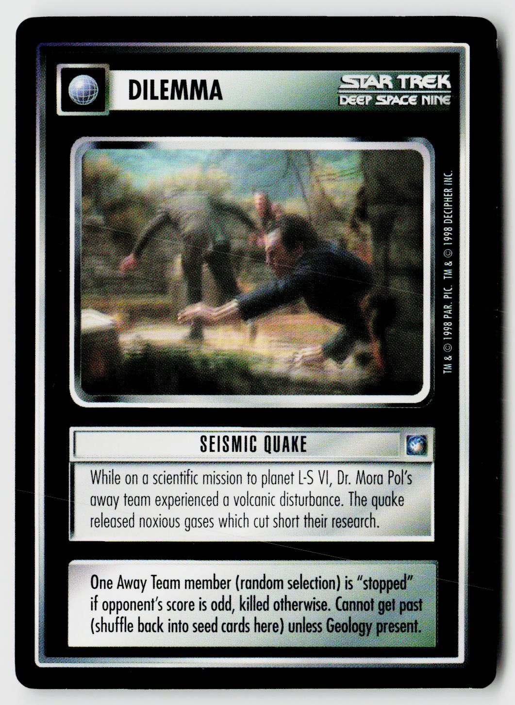 Star Trek The Next Generation CCG | Deep Space 9 | Seismic Quake | Rare