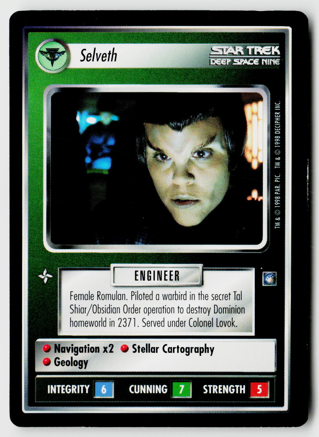 Star Trek The Next Generation CCG | Deep Space 9 | Selveth | Rare