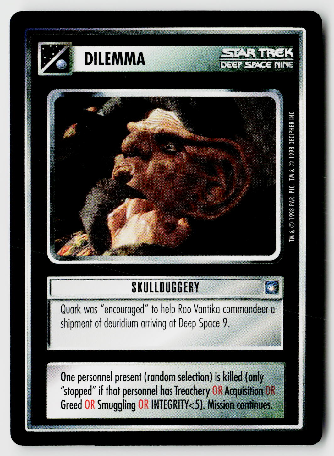 Star Trek The Next Generation CCG | Deep Space 9 | Skullduggery | Common