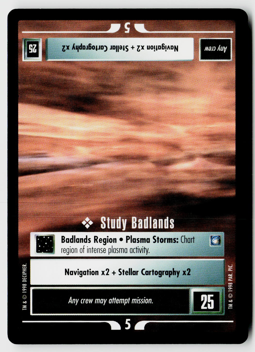 Star Trek The Next Generation CCG | Deep Space 9 | Study Badlands | Uncommon