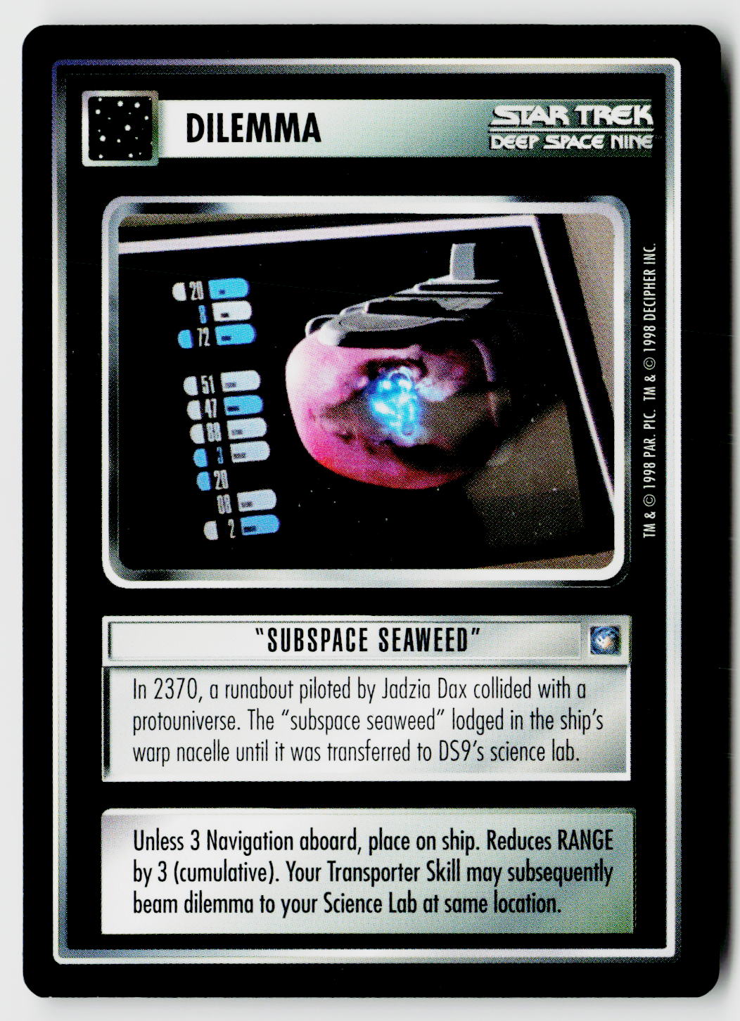 Star Trek The Next Generation CCG | Deep Space 9 | Subspace Seaweed | Uncommon