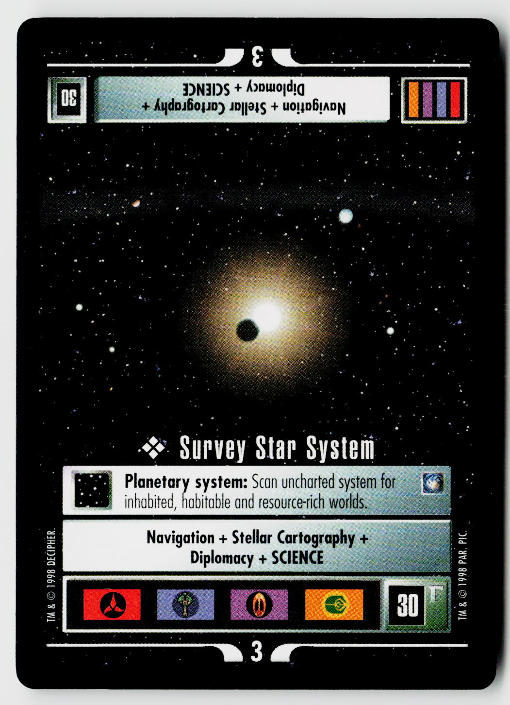 Star Trek The Next Generation CCG | Deep Space 9 | Survey Star System | Uncommon