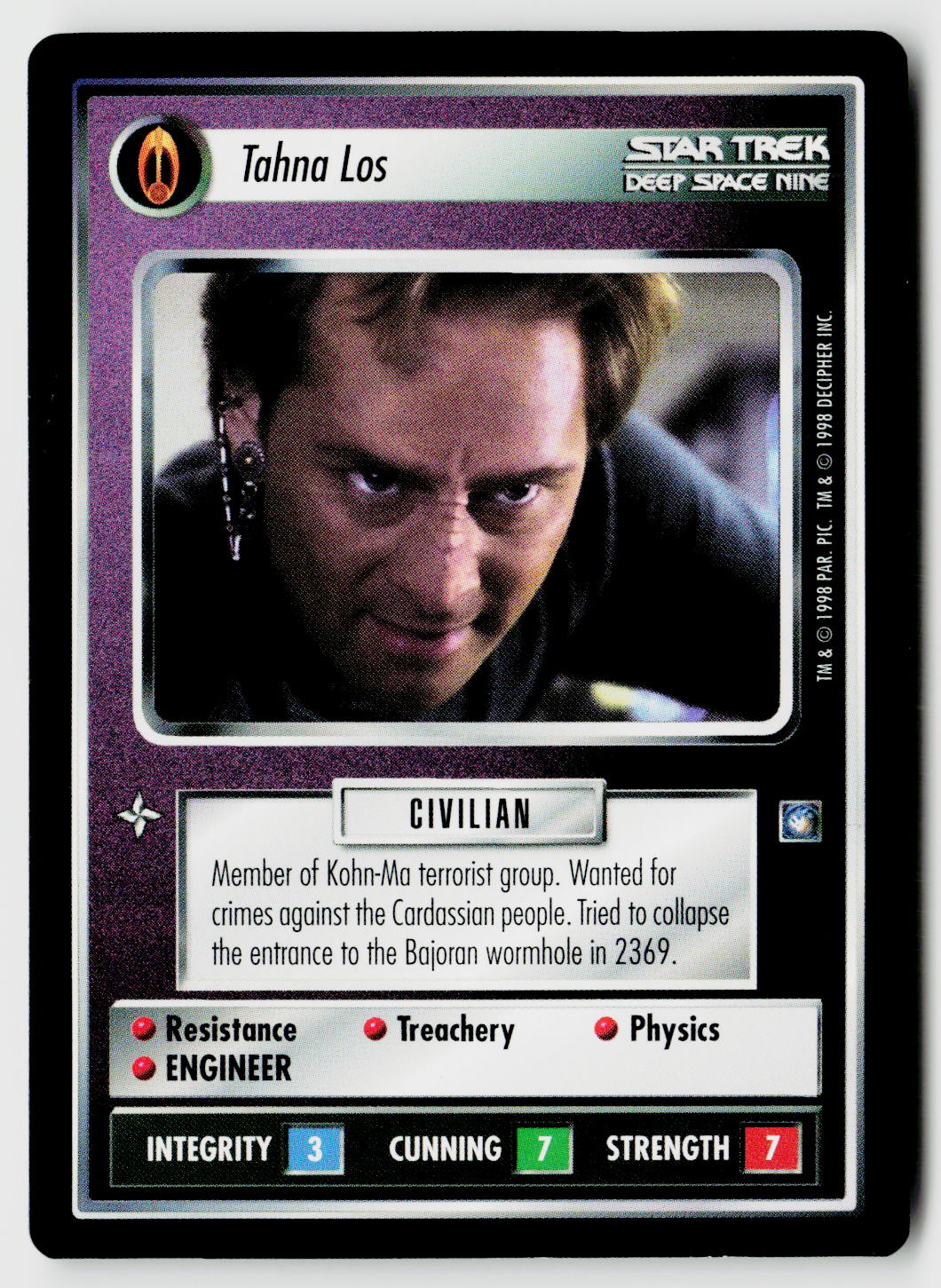 Star Trek The Next Generation CCG | Deep Space 9 | Tahna Los | Rare