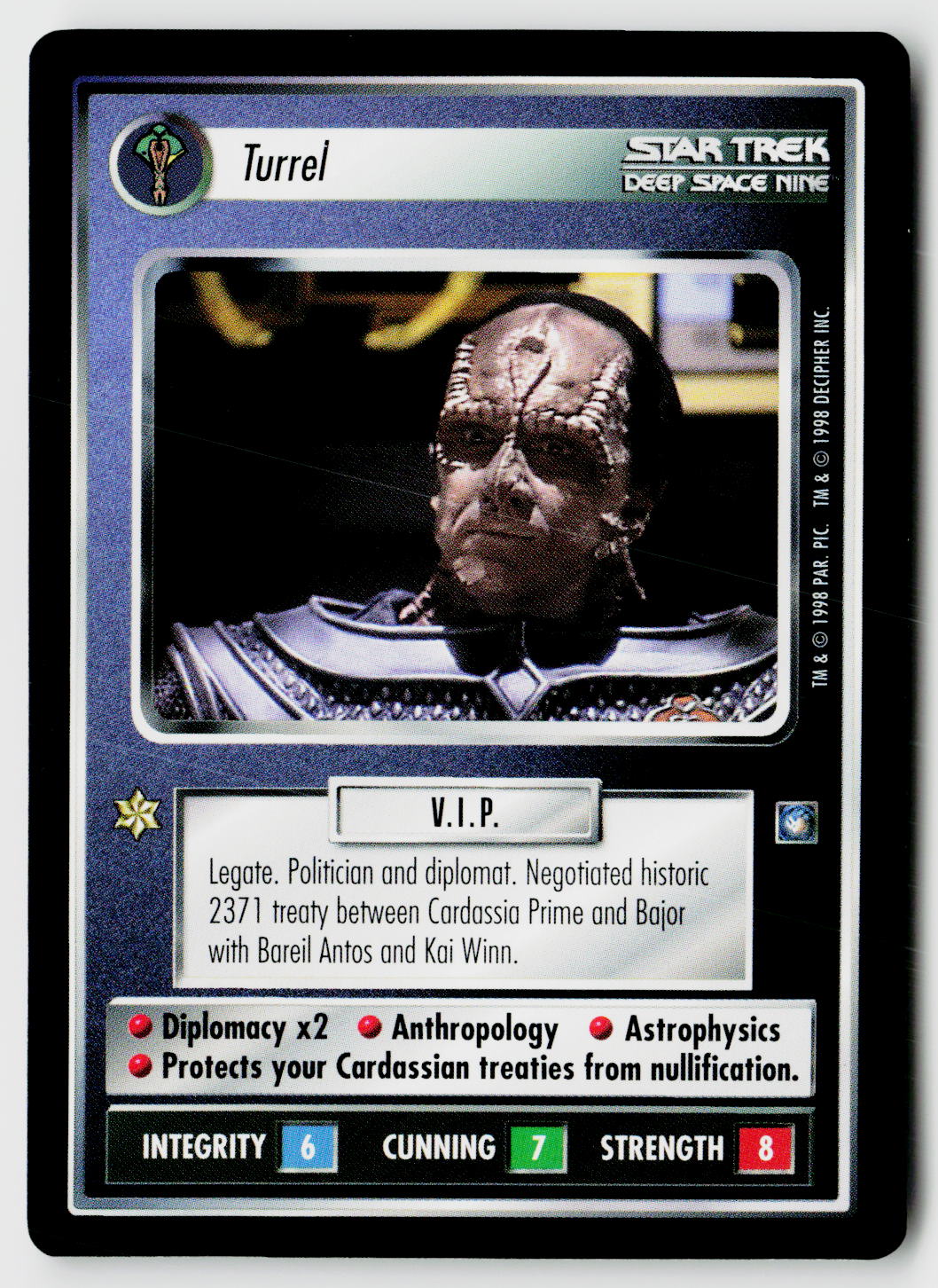 Star Trek The Next Generation CCG | Deep Space 9 | Turrel | Rare