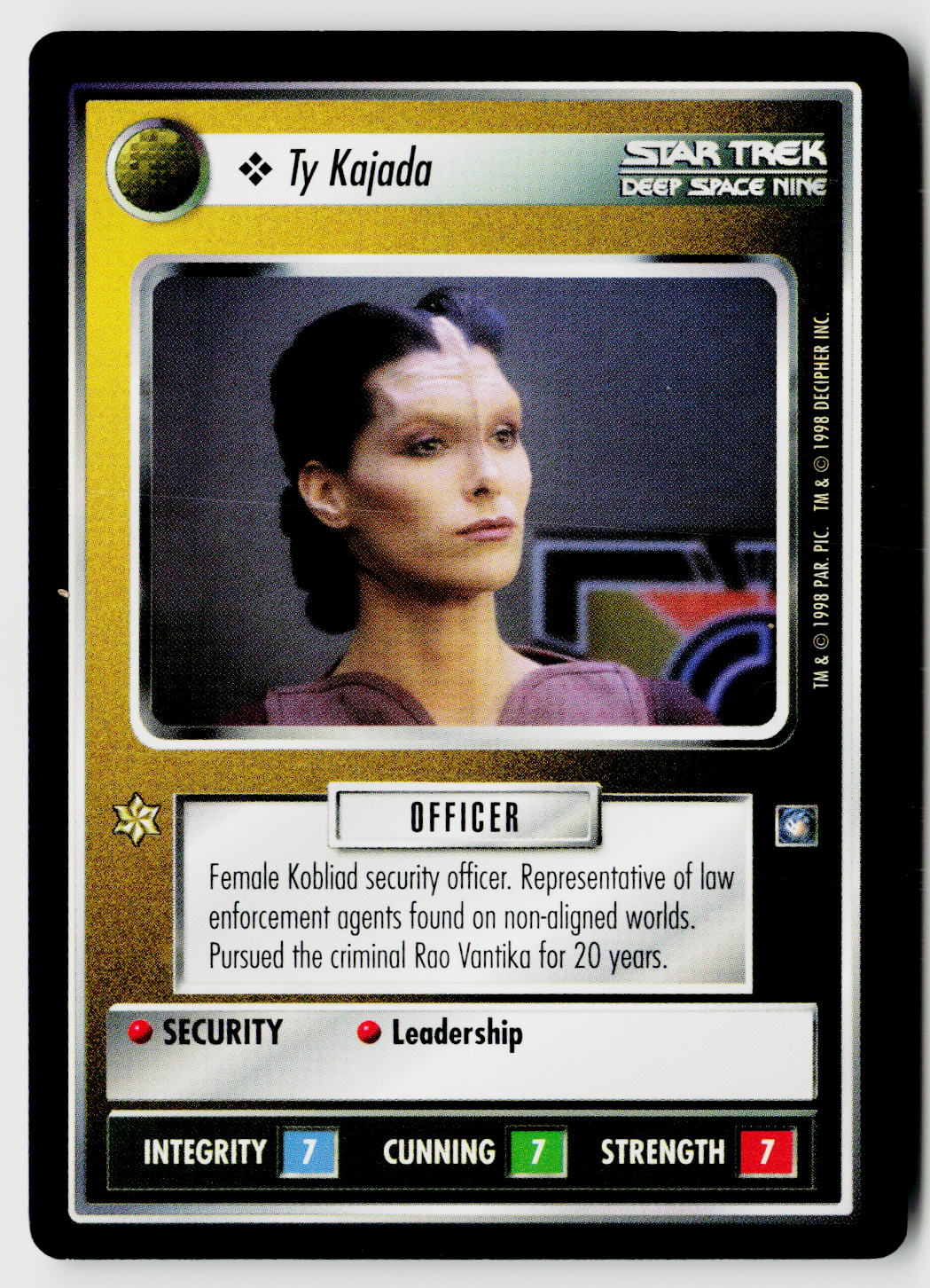 Star Trek The Next Generation CCG | Deep Space 9 | Ty Kajada | Common