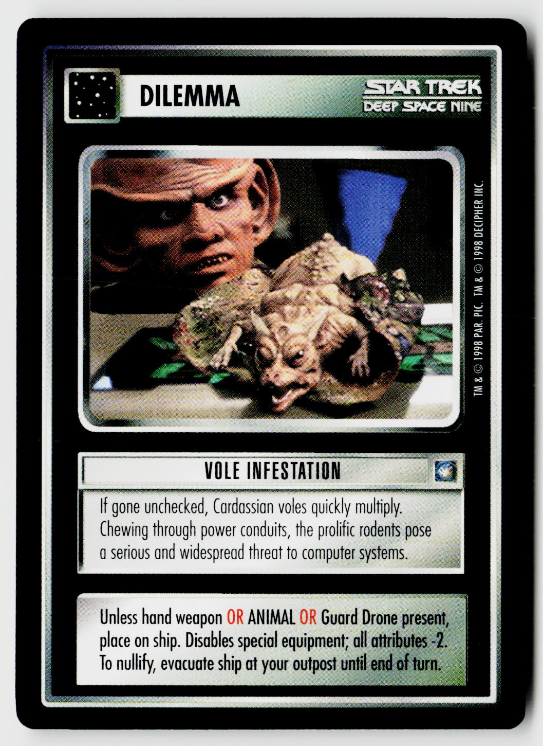 Star Trek The Next Generation CCG | Deep Space 9 | Vole Infestation | Common