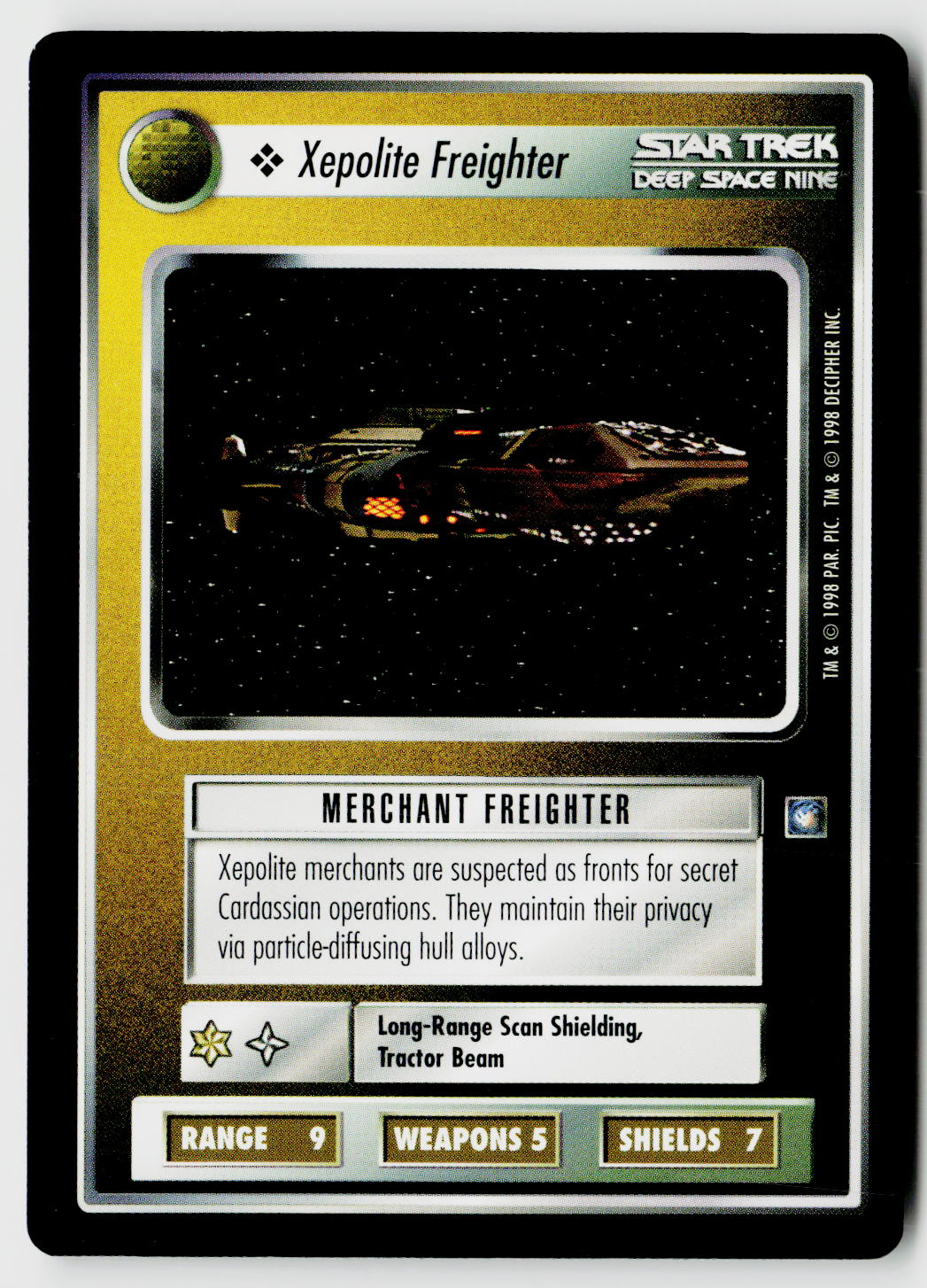 Star Trek The Next Generation CCG | Deep Space 9 | Xepolite Freighter | Common